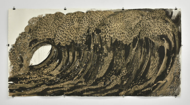 Encre et acrylique sur papier de coton fait main / Ink and acrylic on hand made cotton rag paper 136 x 271 cm (53 1/2 x 106 3/4 in.)