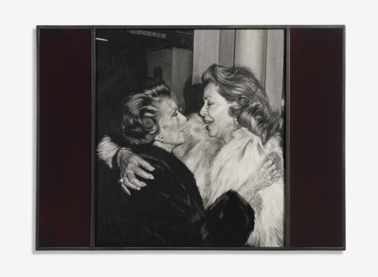 Crayon et graphite sur papier, cadre en acier et verre peint / Pencil and graphite on paper, hand welded steel frames and painted glass 80 x 110 x 3 cm (31 1/2 x 43 1/4 x 1 1/8 in.) encadré / framed