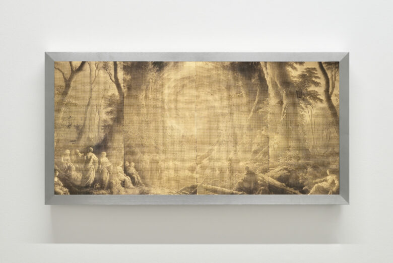 Impression 3D, plastique recyclé, éclairage LED / 3D printing, recycled plastic, LED lights 30 x 60 cm (11 3/4 x 23 5/8 in.)