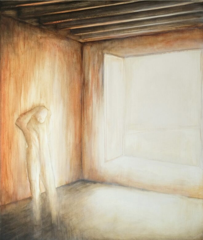 Huile sur bois / Oil on wood 155 x 130 cm (61 x 51 1/8 in.)