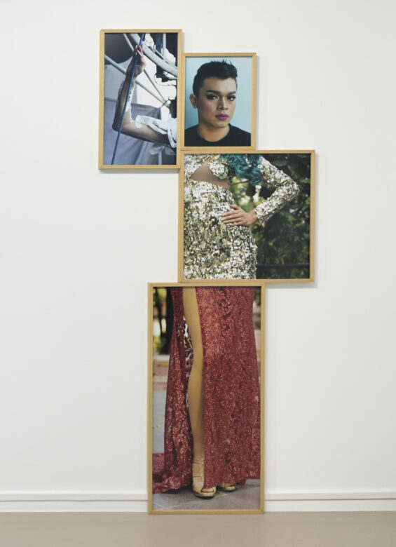 4 tirages argentiques couleur / 4 colour silver prints 211 x 125 x 4,5 cm (83 1/8 x 49 1/4 x 1 3/4 in.) encadré / framed