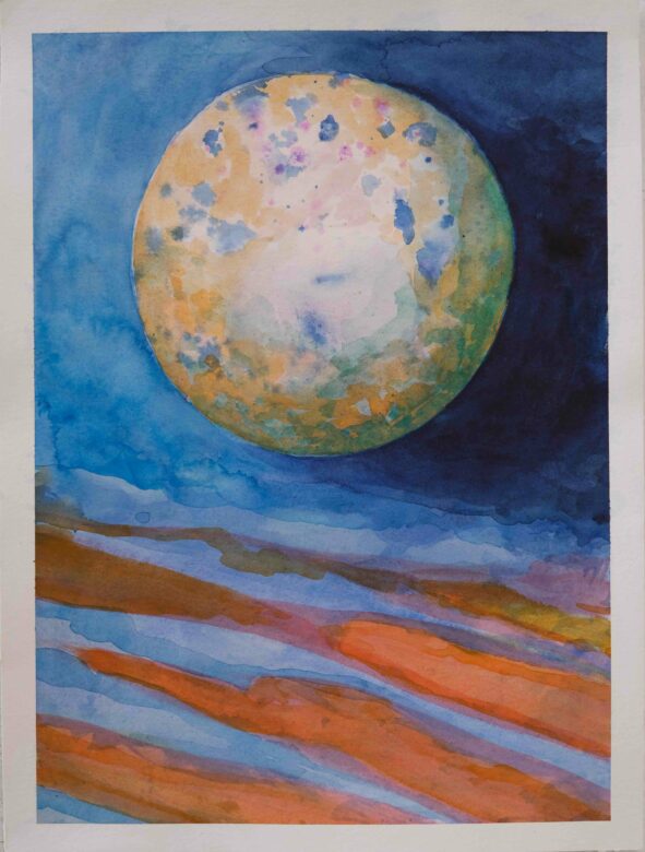 Aquarelle et graphite sur papier / Watercolor and graphite on paper 40 x 30 cm (15 3/4 x 11 3/4 in.) 44 x 35 x 3 cm (17 3/8 x 13 3/4 x 1 1/8 in.) encadré / framed