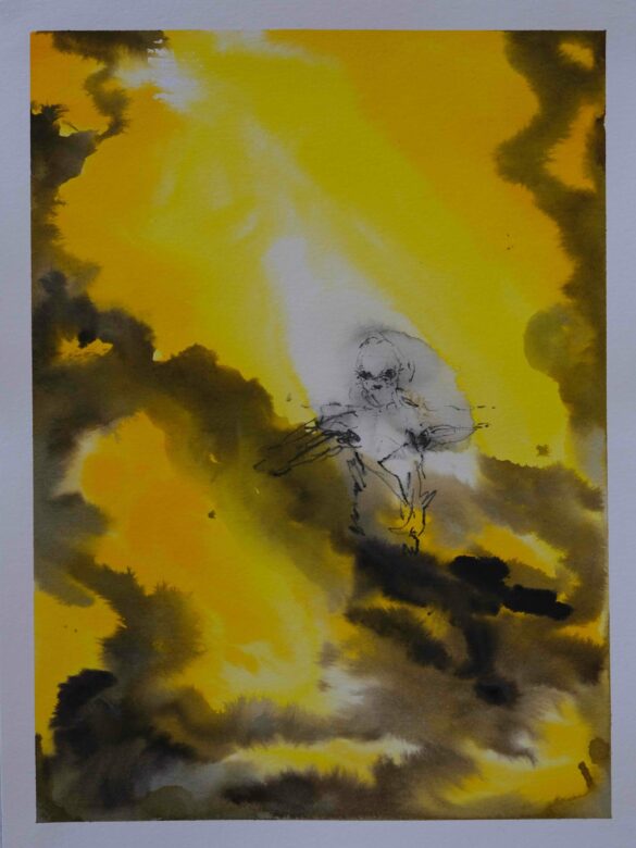 Aquarelle et graphite sur papier / Watercolor and graphite on paper 40 x 30 cm (15 3/4 x 11 3/4 in.) 44 x 35 x 3 cm (17 3/8 x 13 3/4 x 1 1/8 in.) encadré / framed