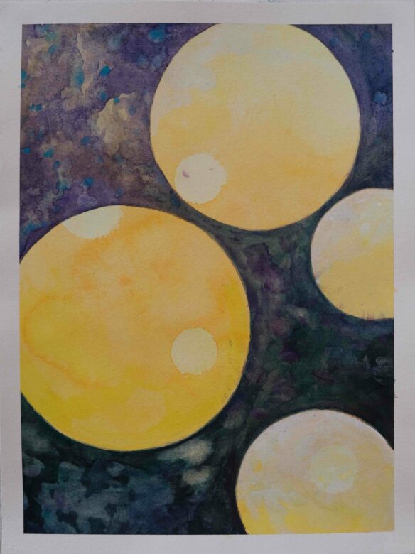 Aquarelle et graphite sur papier / Watercolor and graphite on paper 40 x 30 cm (15 3/4 x 11 3/4 in.) 44 x 35 x 3 cm (17 3/8 x 13 3/4 x 1 1/8 in.) encadré / framed