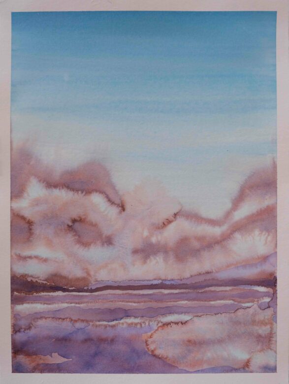 Aquarelle et graphite sur papier / Watercolor and graphite on paper 40 x 30 cm (15 3/4 x 11 3/4 in.) 44 x 35 x 3 cm (17 3/8 x 13 3/4 x 1 1/8 in.) encadré / framed